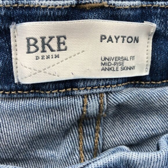 BKE Mens Payton Jeans Size 30x27 Universal Fit Mid-Rise Ankle Skinny Distressed - Picture 3 of 16